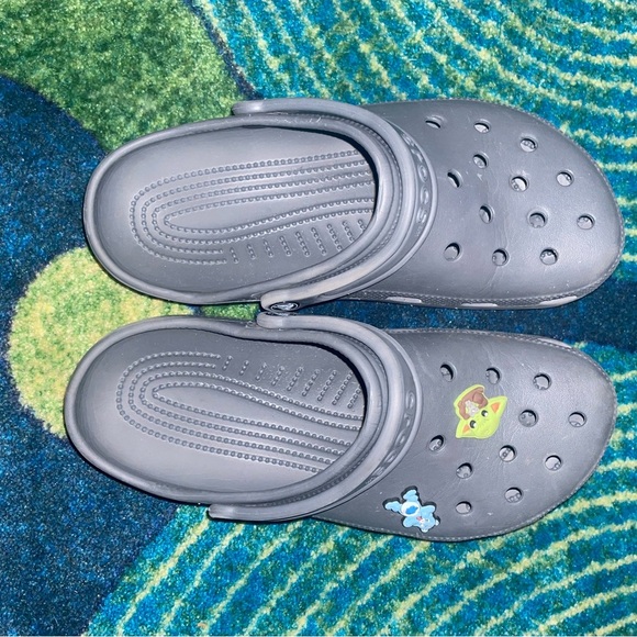 CROCS Gray Mules Classic Clog Style with Ventilation - Picture 1 of 2